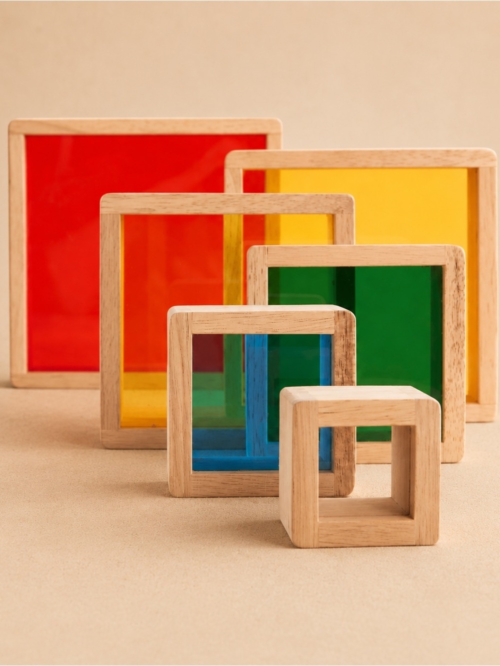 Guidecraft Stacking Rainbow Pyramid - Picture 15 of 15